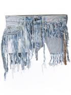 Neith Nyer Denim Waistband Fringed Belt - Blue