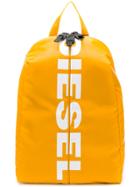 Diesel Logo Print Backpack - Yellow & Orange