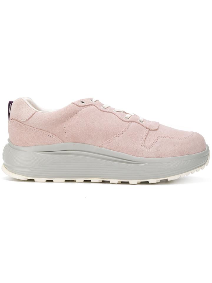 Eytys Suede Exaggerated Sole Sneakers - Pink & Purple
