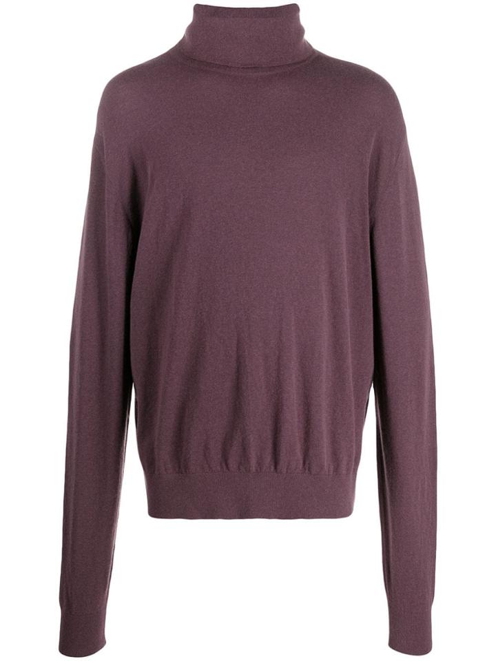 Nanushka Roll Neck Knitted Jumper - Purple