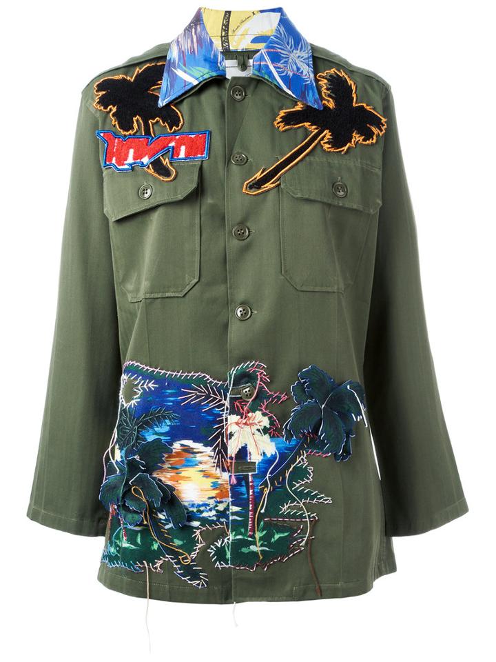Night Market Hawaii Jacket, Women's, Green, Cotton/polyester