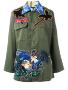 Night Market Hawaii Jacket, Women's, Green, Cotton/polyester
