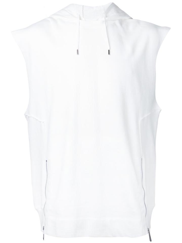 General Idea Sleeveless Hoodie, Men's, Size: 50, White, Cotton