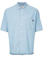 Maison Kitsuné Shortsleeved Pocket Shirt - Blue