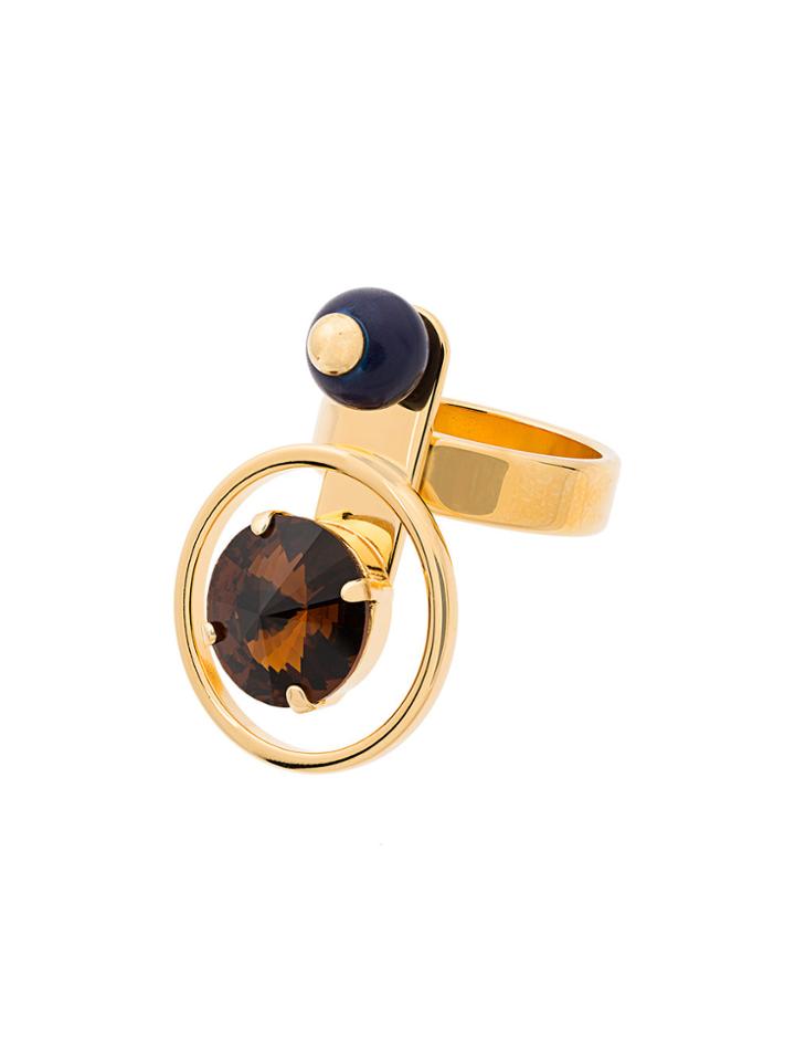 Marni Multi Stone Orb Ring - Metallic