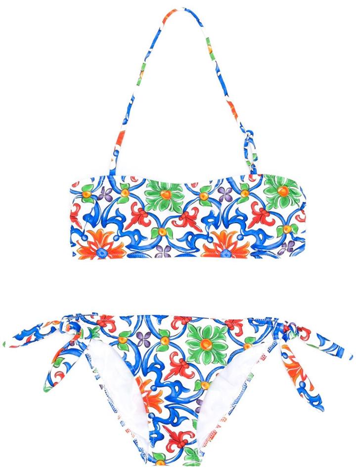 Mc2 Saint Barth Kids Teen Mary Tankini - White