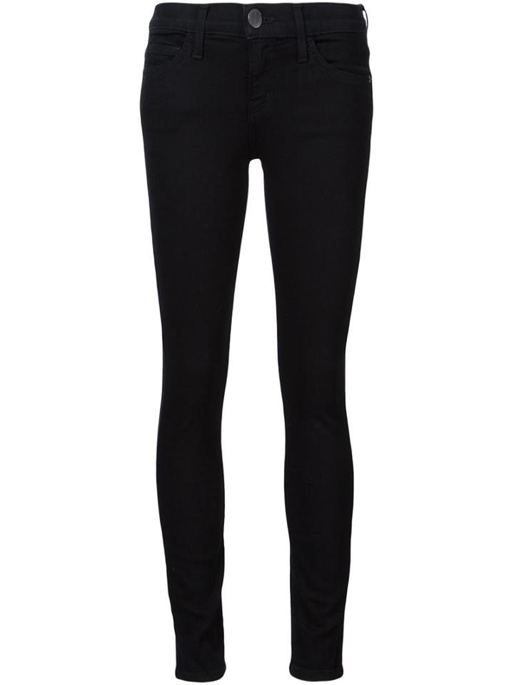 Current/elliott 'the Ankle' Skinny Jeans, Women's, Size: 25, Black, Cotton/spandex/elastane
