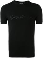 Giorgio Armani - Classic T-shirt - Men - Spandex/elastane/viscose - 50, Black, Spandex/elastane/viscose