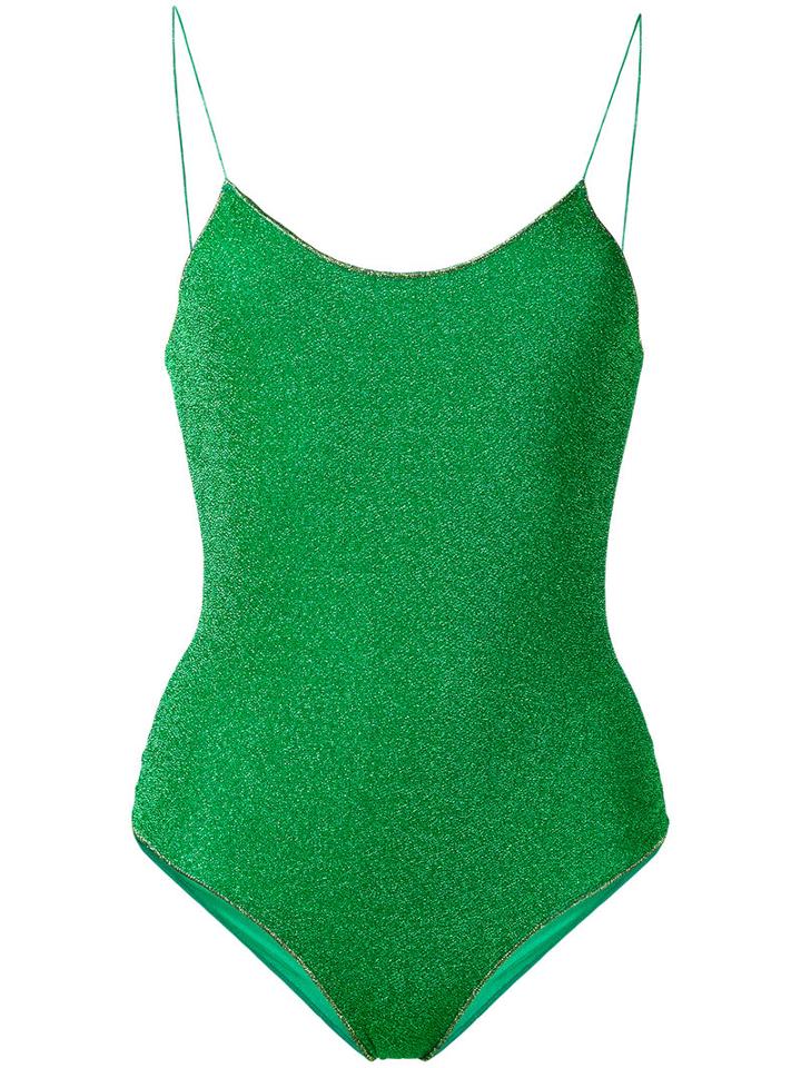 Oseree - Ray Lumiere Swimsuit - Women - Polyamide/polyester/spandex/elastane - M, Green, Polyamide/polyester/spandex/elastane