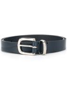 Oliver Spencer Metal Buckle Leather Belt - Blue
