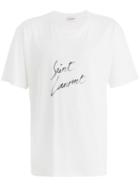 Saint Laurent - Logo Marked T-shirt - Men - Cotton - L, White, Cotton