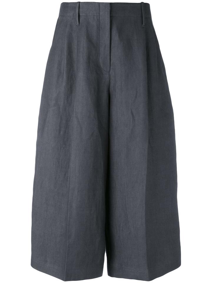 Joseph Wide Leg Culottes, Women's, Size: 40, Grey, Linen/flax/cotton