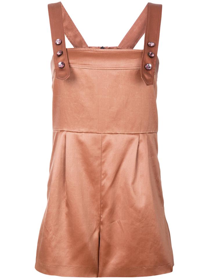 Bottega Veneta Jeweled Playsuit - Pink & Purple