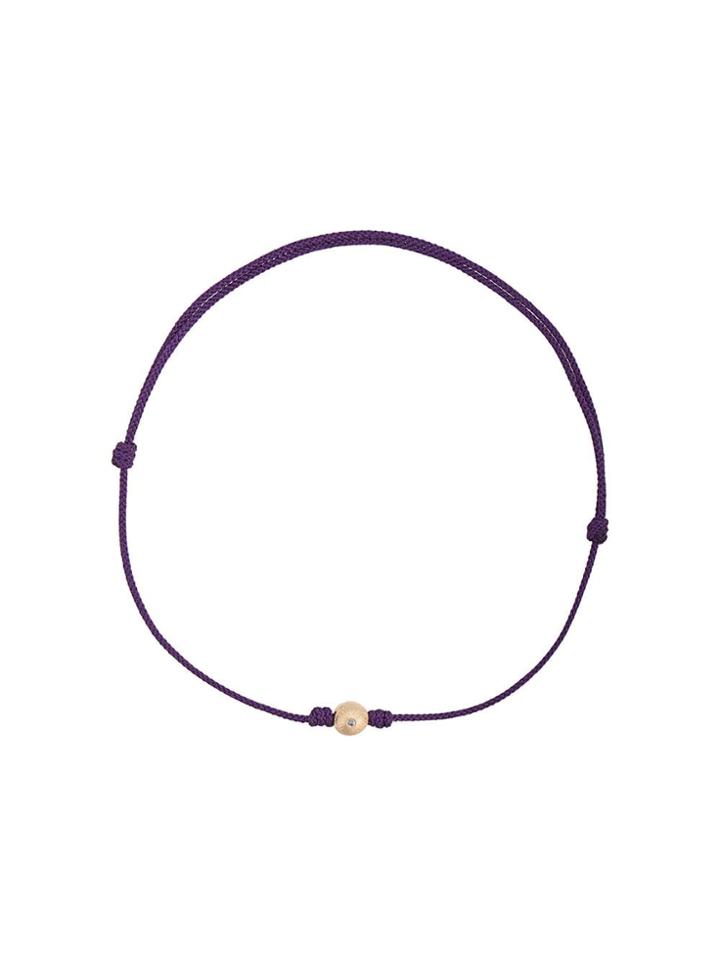 Luis Morais Small Mini Flower Cord Bracelet - Pink & Purple