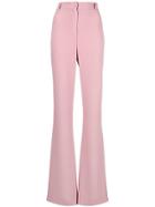 Hebe Studio Flared High-waist Trousers - Pink & Purple