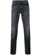 Dolce & Gabbana Skinny Jeans, Men's, Size: 52, Grey, Cotton/spandex/elastane/calf Leather