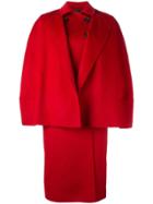 Agnona Double-breasted Oversized Coat - Red