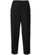 Cyclas High-waisted Cropped Trousers - Black