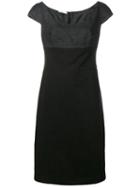 Prada Pre-owned Two Tone Fitted Dress - Black