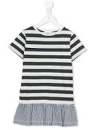 Douuod Kids - Striped T-shirt Dress - Kids - Cotton - 2 Yrs, Grey