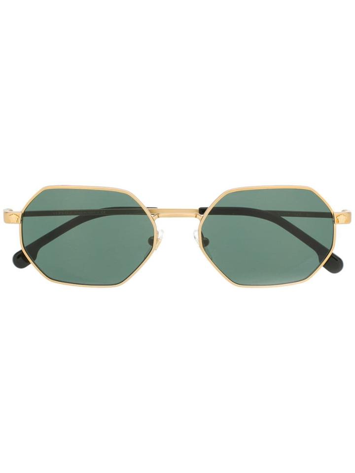 Versace Eyewear Octagonal Frame Sunglasses - Gold