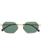 Versace Eyewear Octagonal Frame Sunglasses - Gold