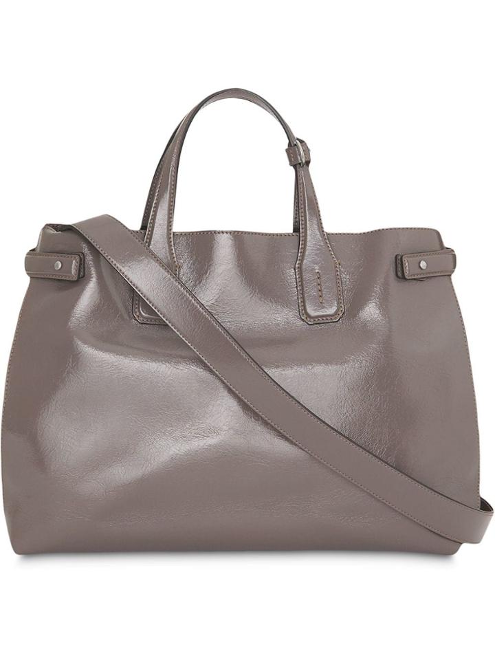 Burberry The Medium Soft Leather Banner - Grey