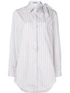 Prada Striped Oversized Shirt - White