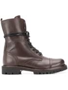 Paris Texas Lace-up Military Boots - Brown