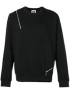Les Hommes Urban Zip Detail Sweatshirt - Black