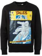 Love Moschino 'tales Of Love' Sweatshirt, Men's, Size: Medium, Black, Cotton/polyester