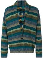 Nuur Striped Cardigan - Green