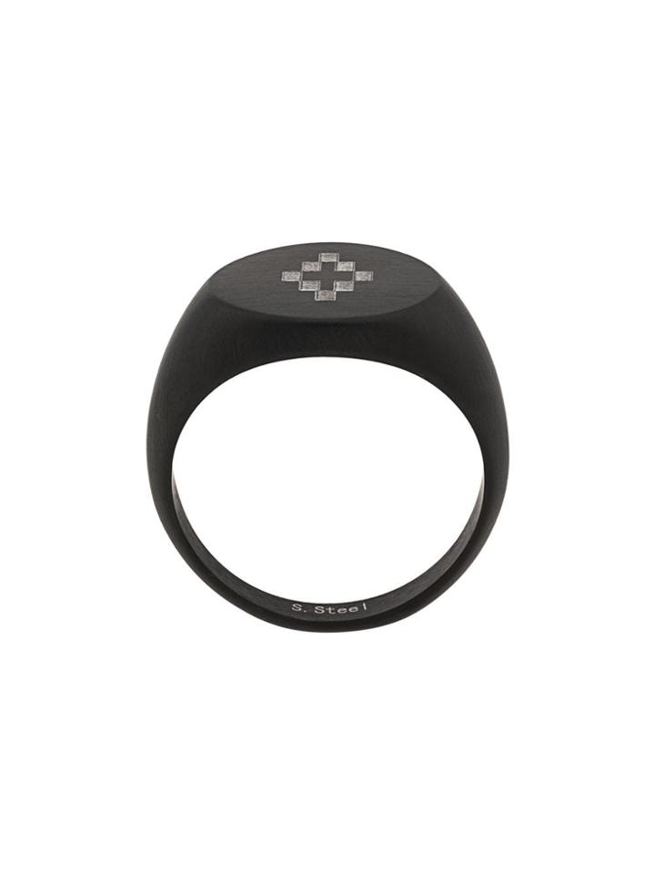 Marcelo Burlon County Of Milan Cross Logo Ring - Black