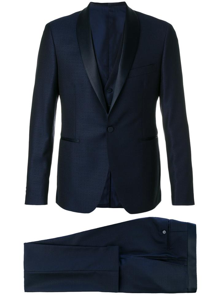 Tagliatore Three-piece Dinner Suit - Blue
