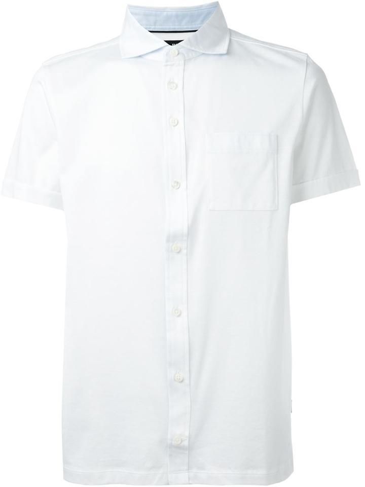 Boss Hugo Boss Shortsleeved Shirt, Men's, Size: Xl, White, Cotton