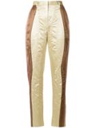 Bottega Veneta Panelled High Waisted Trousers - Neutrals
