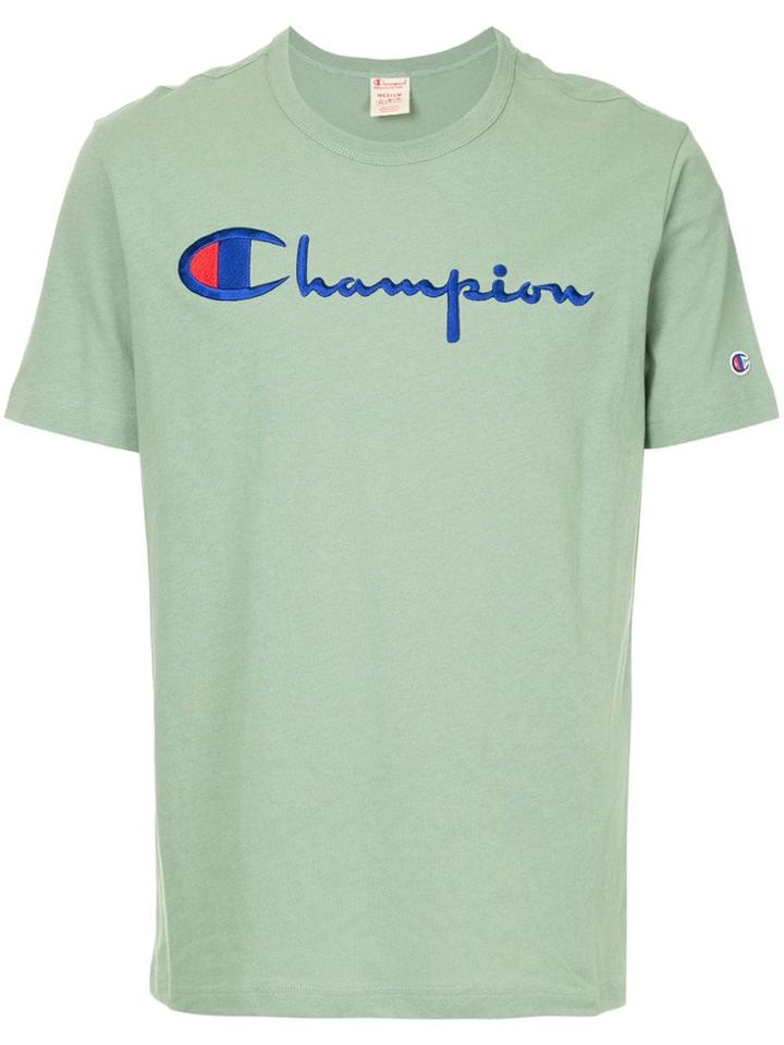 Champion Logo Embroidered T-shirt - Green