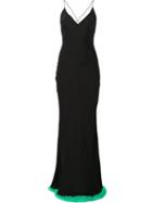 Natasha Zinko Contrasting Hem Dress, Women's, Size: 32, Black, Silk