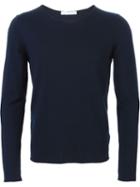 Société Anonyme Fine Knit Sweater, Adult Unisex, Size: Small, Blue, Wool
