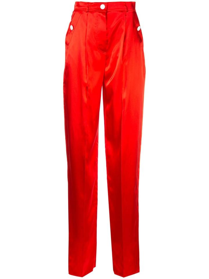 Escada High Waisted Trousers - Red