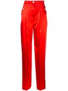 Escada High Waisted Trousers - Red