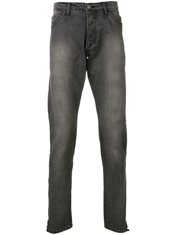 Rhude Stonewashed Regular Jeans - Grey
