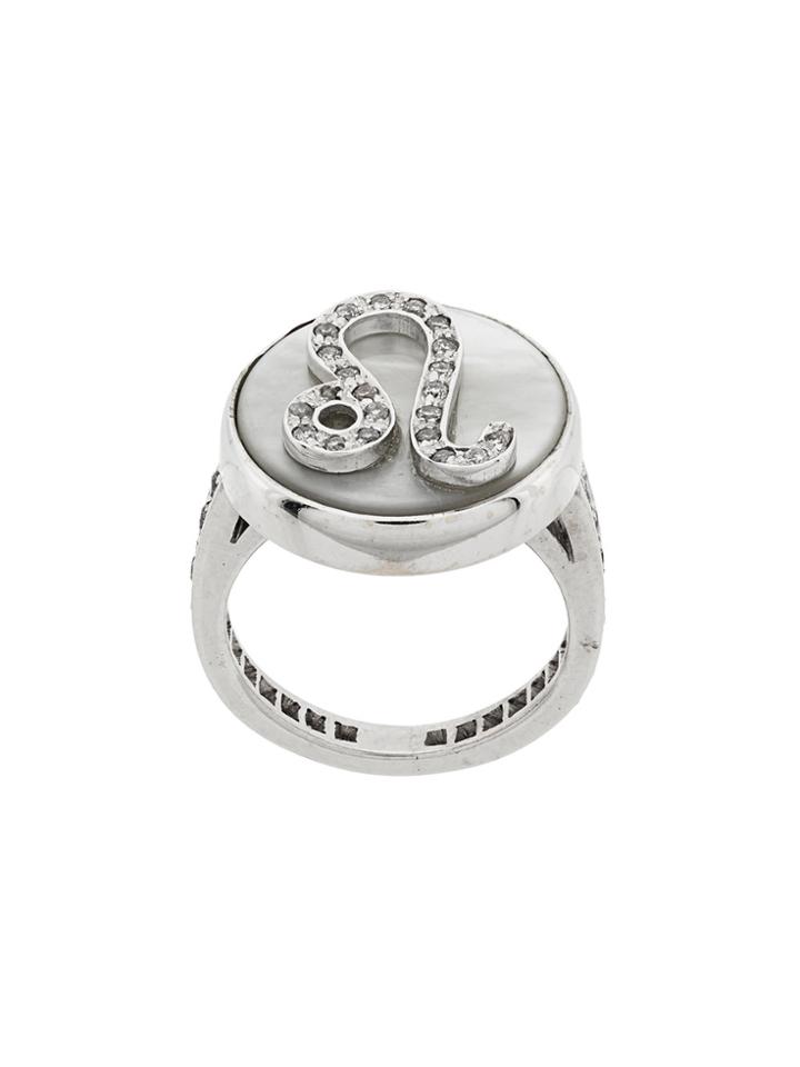 Carolina Bucci 18kt Gold And Diamond Lucky Leo Zodiac Ring - Metallic
