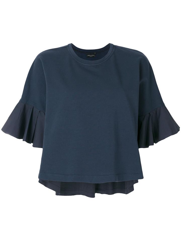 Roberto Collina Flared Sleeves Blouse - Blue