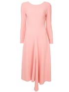 Tibi Asymmetric Hem Midi Dress - Pink