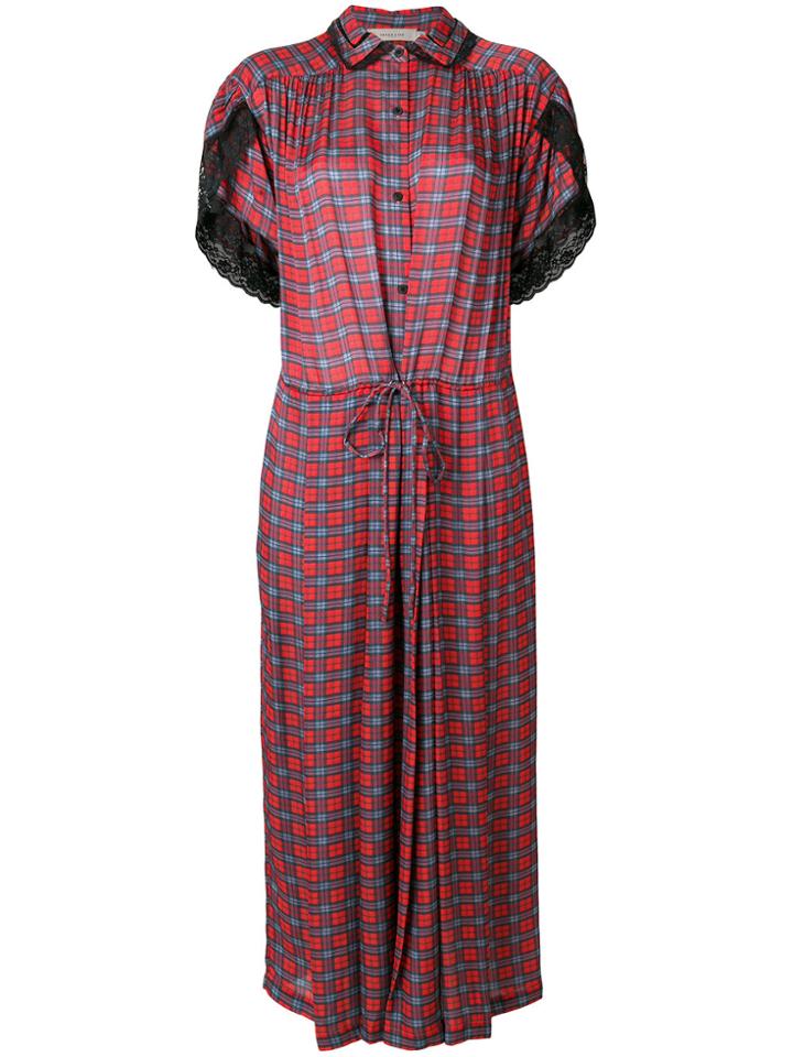 Preen Line Willow Plaid Dress - Red