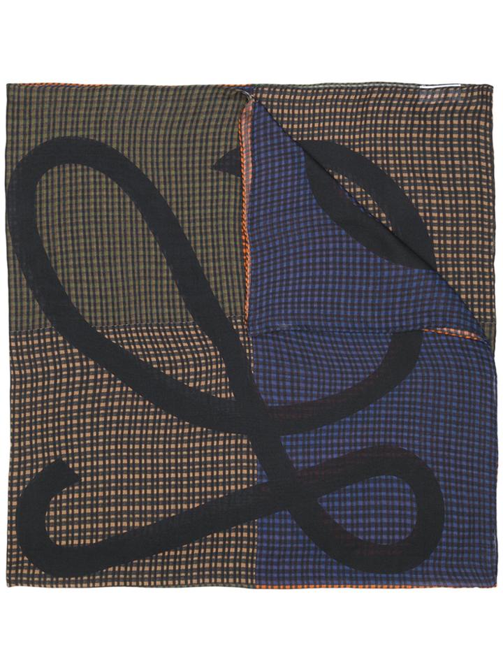 Loewe Patchwork Plaid Scarf - Multicolour