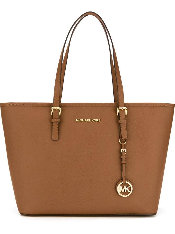 Michael Michael Kors 'jet Set Travel' Tote, Women's, Brown, Leather