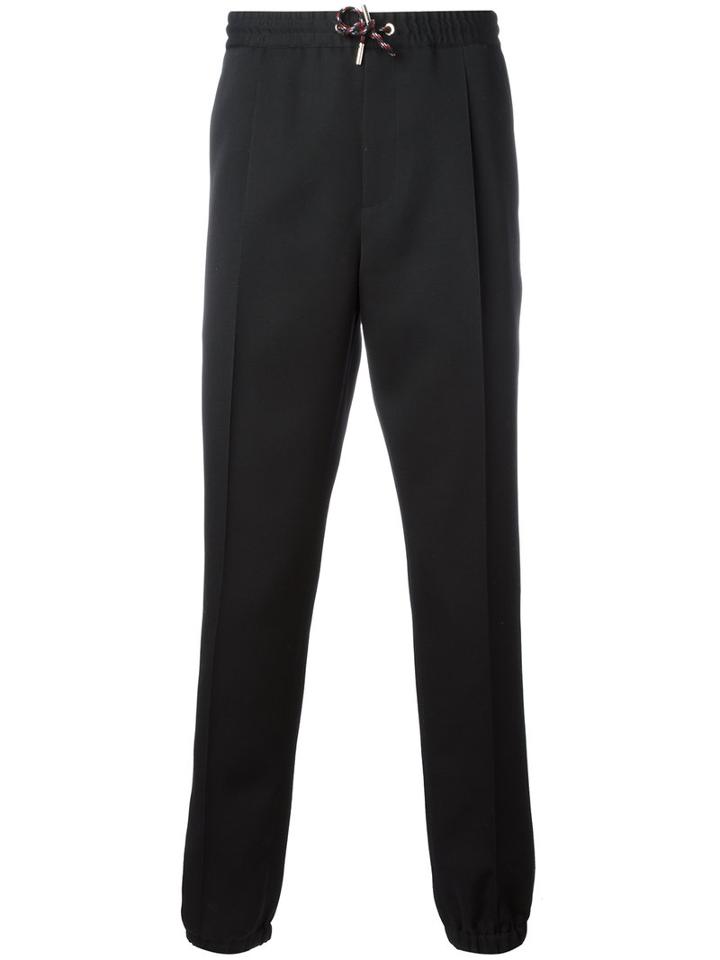 Dior Homme Slim Fit Track Pants, Men's, Size: 50, Black, Wool/polyurethane