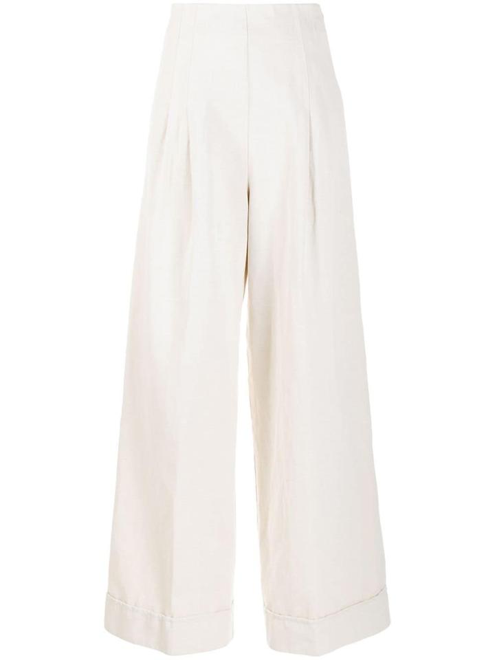 Stefano Mortari Classic Palazzo Trousers - Neutrals